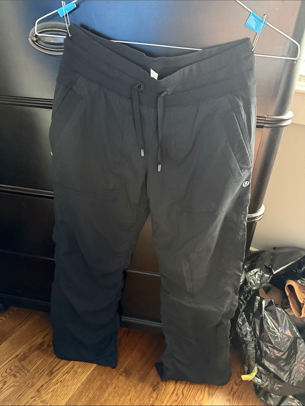lululemon athletica Men’s Black Ribbed Drawstring Joggers